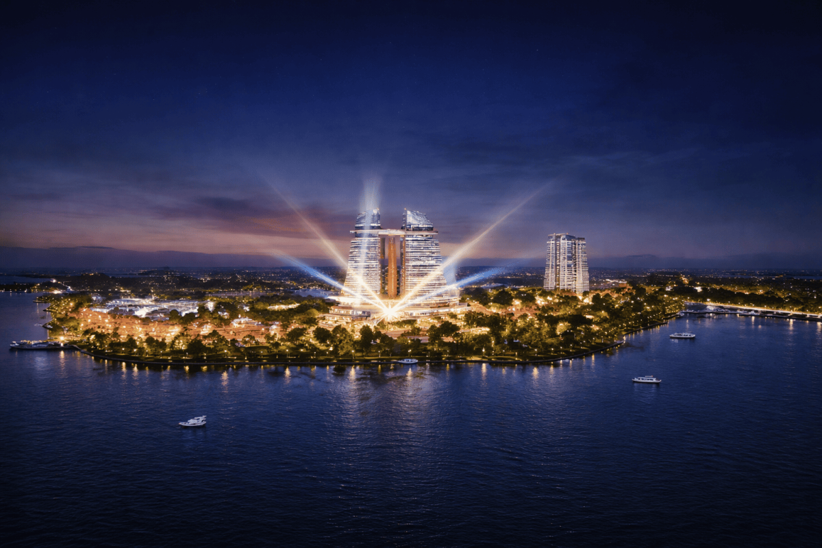 ban đêm Coastal Quảng Ngãi lung linh ánh sáng, tạo nên không gian sống sôi động và đẳng cấp ven biển.