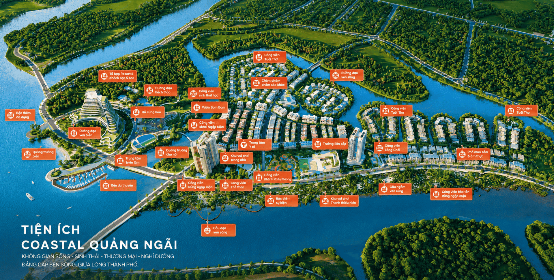 Tận hưởng không gian sống nghỉ dưỡng mỗi ngày tại Coastal Quảng Ngãi